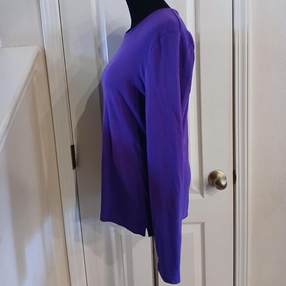 Lauren Ralph Lauren purple long sleeve top size XL - Picture 2 of 5